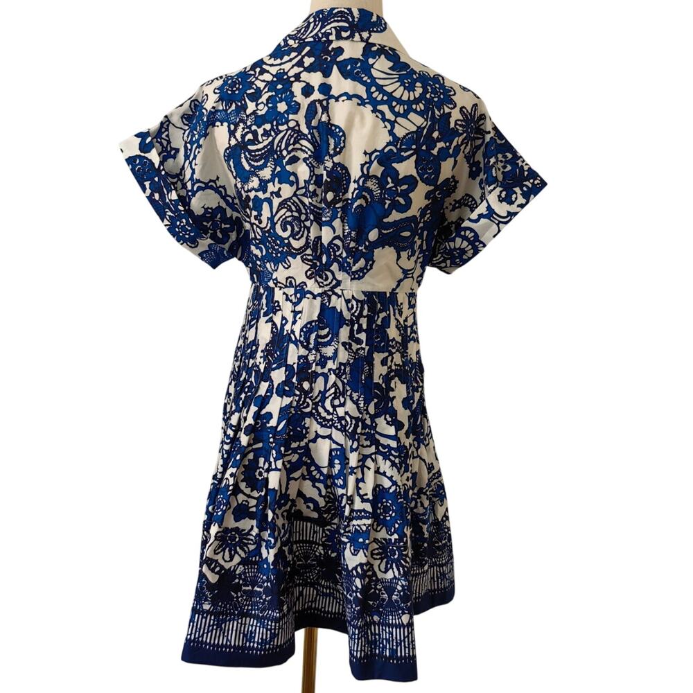 Cara Cara Nash Mini Dress Mini Shirtdress Cotton Fit-and-Flare - Picture 9 of 12